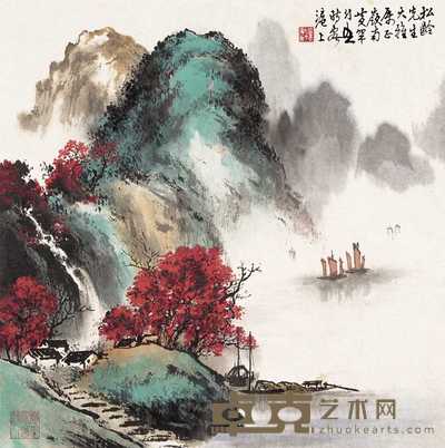 黄幻吾 山水图 镜心 32.5×32cm